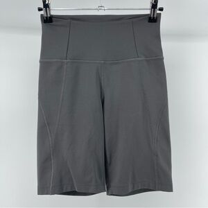 Girlfriend Collective Moon High-Rise Bike Shorts, Charcoal Grey, Women's XS